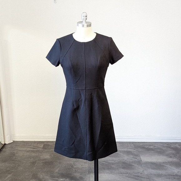 Shoshanna A Line Short Sleeve Sheath Dress Black 6 business casual cocktail - Picture 1 of 6